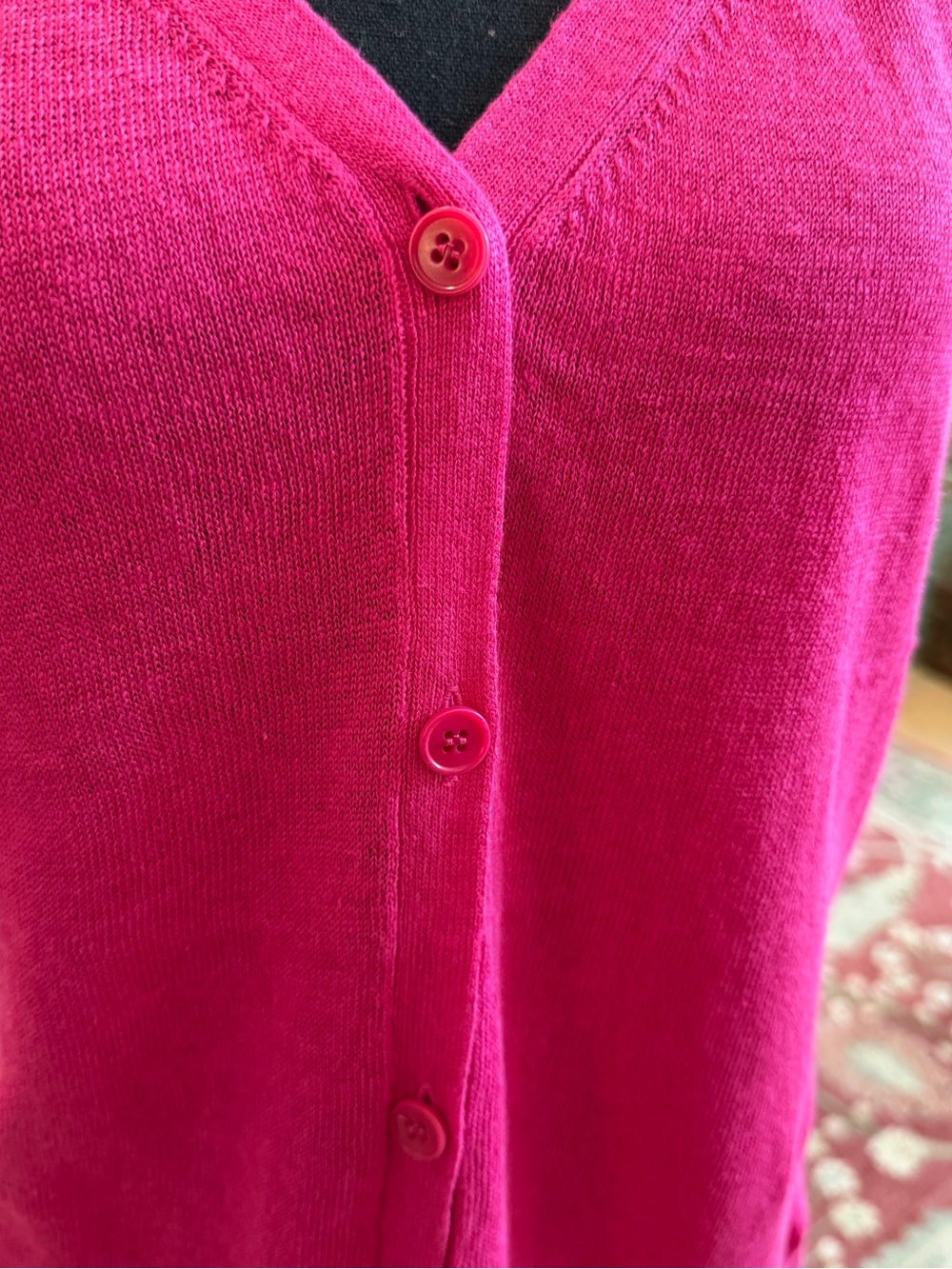 lafayette 148 New York Pink Cardigan & Tank Set Sz M 100% linen - Picture 8 of 11